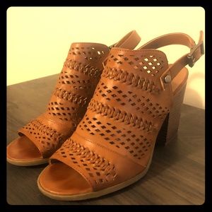 Tan/Brown Open Toe Heels